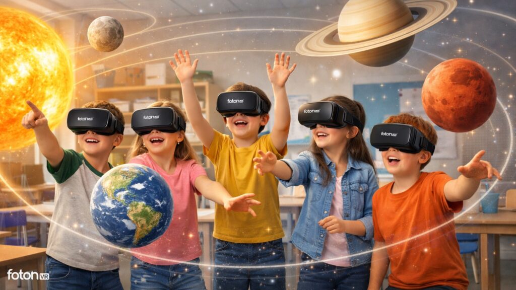 fotonVR kids are enjoying learning with vr based learning